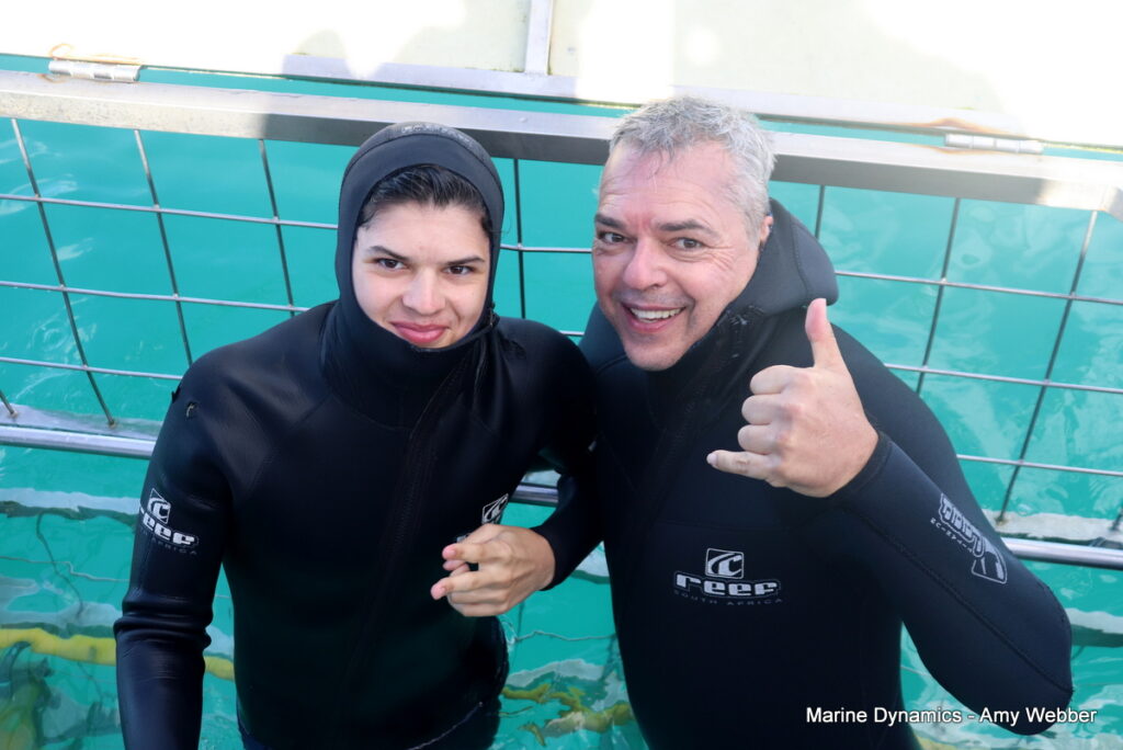 Shark cage diving, Gansbaai, South Africa