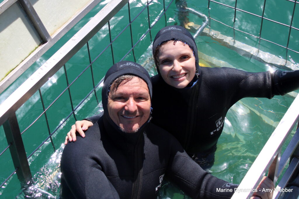 Shark cage diving, Gansbaai, South Africa