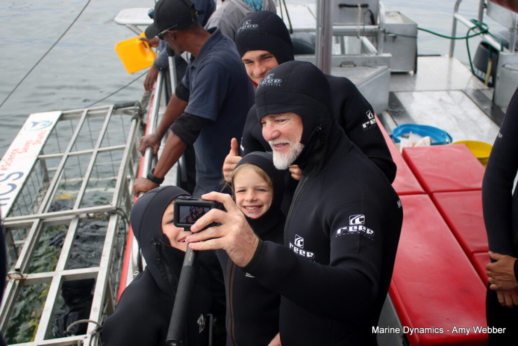 Shark cage diving, Gansbaai, South Africa