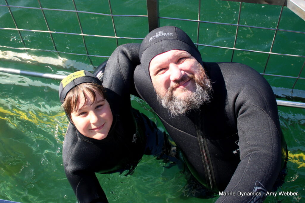 Shark cage diving, Gansbaai, South Africa