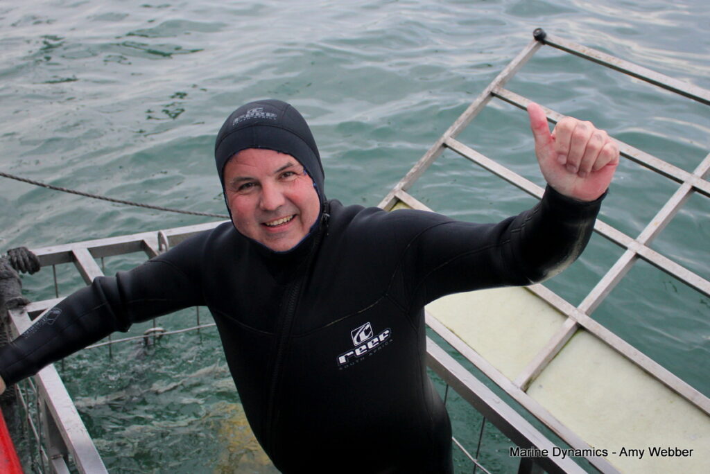 Shark cage diving, Gansbaai, South Africa