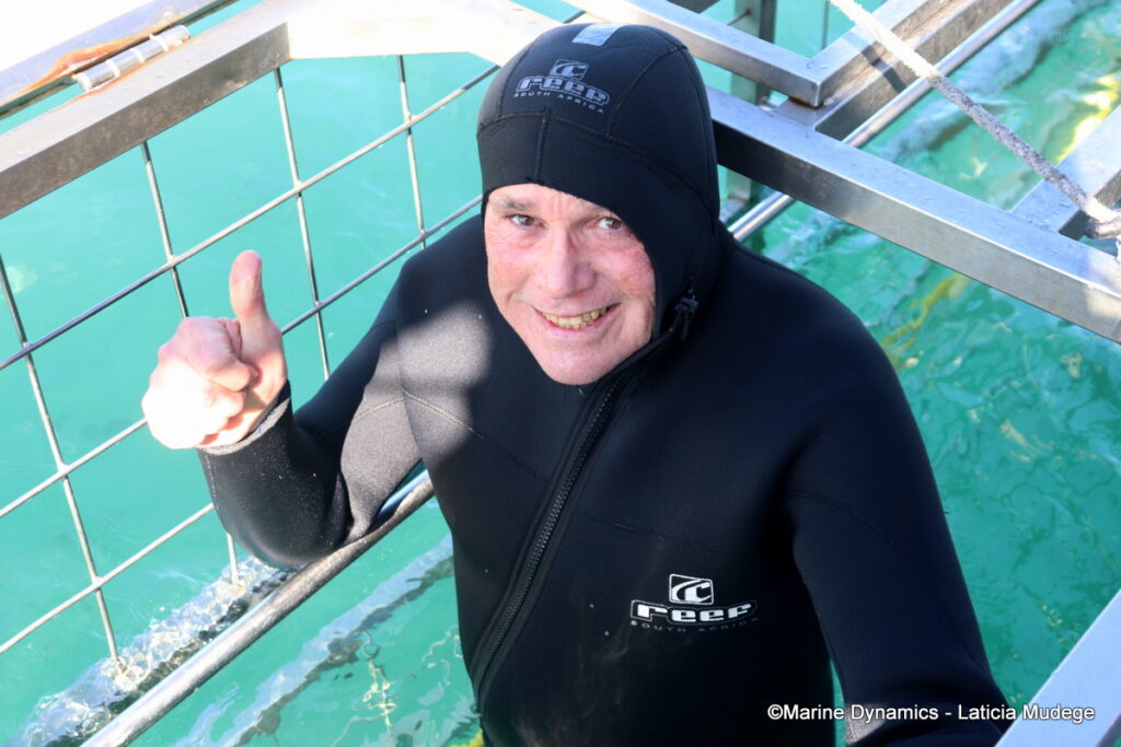 Shark cage diving, Gansbaai, South Afica