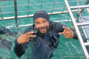 Shark cage diving, Gansbaai, South Africa