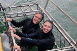 Shark cage diving, Gansbaai, South Africa