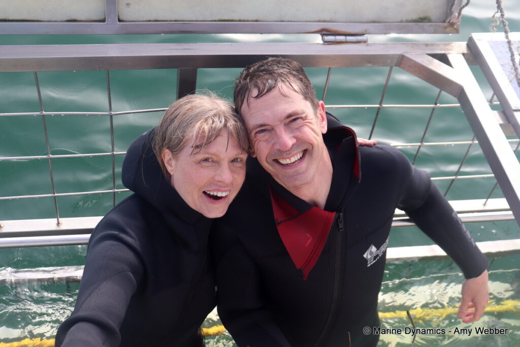 Shark cage diving, Gansbaai, South Africa
