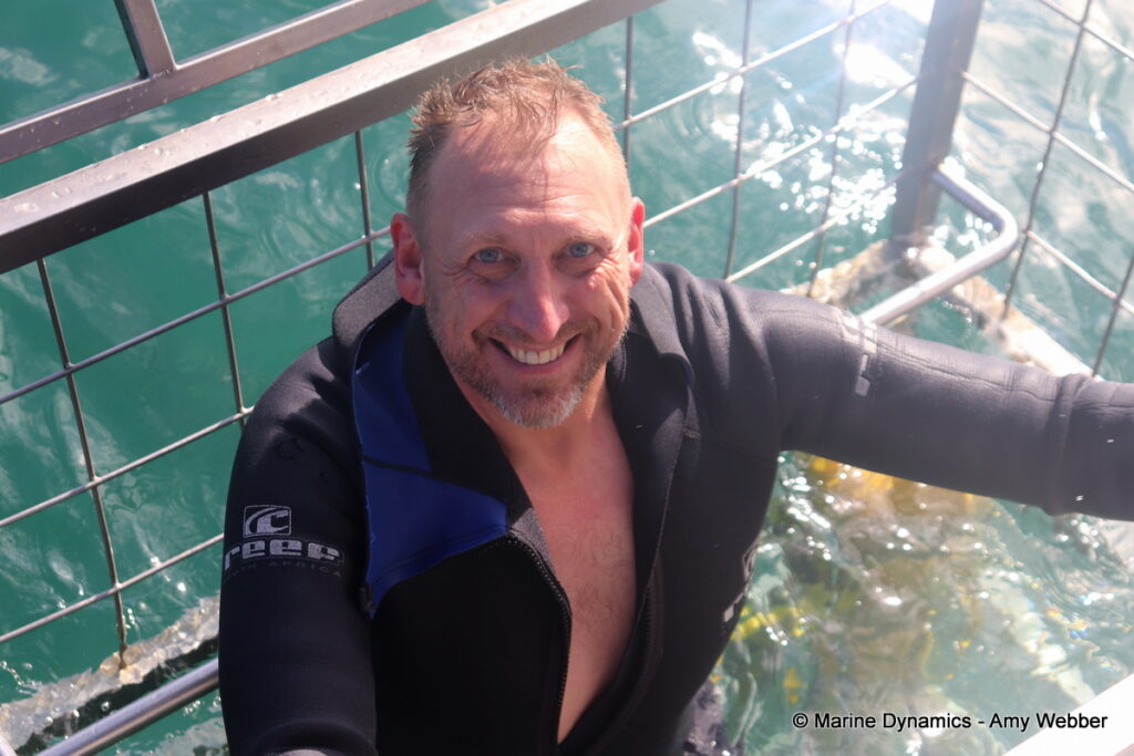 Shark cage diving, Gansbaai, South Africa