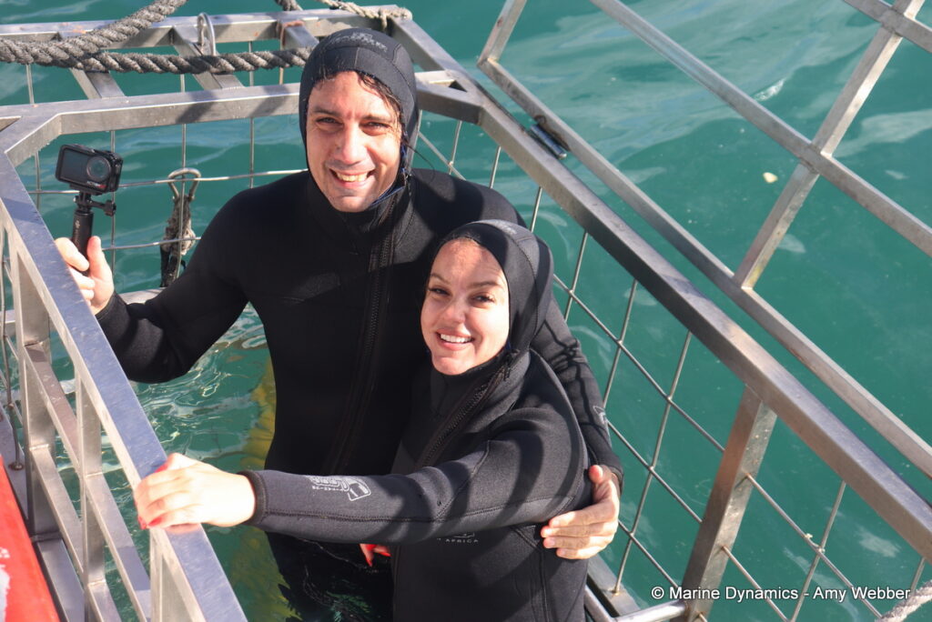 Shark cage diving, Gansbaai, South Africa