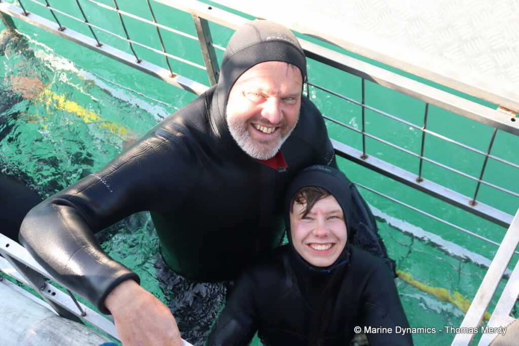 Shark cage diving, Gansbaai, South Africa